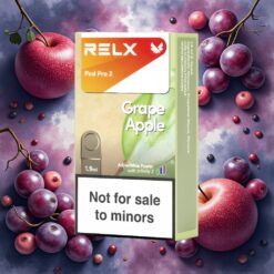 RELX Pod Pro 2 Druer Eple 0% nikotin, 600 puff