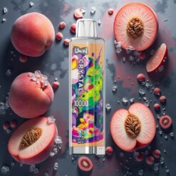 UWIN Crystal 10000 Puffs Fersken Is 18ml/650mAh