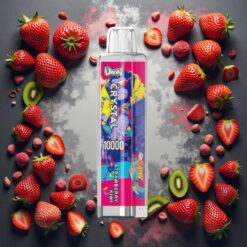 UWIN Crystal 10000 Puffs Jordbær Kiwi 18ml 650mAh
