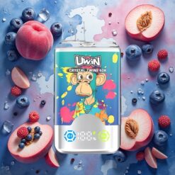 UWIN Crystal Twins 40000 Puffs Blåbær på Is/Sommerfersken Is 32ml 850mAh