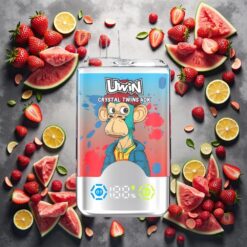 UWIN Crystal Twins 40000 Puffs Engangsdamper Jordbær Vannmelon Sitron Lime – 32ml & Type-C