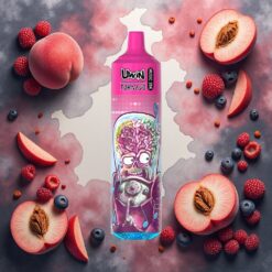 Uwin Tornado 35K Music Engangs vape Peach Berry (ferskenbær), 35 000 puff, 600mAh