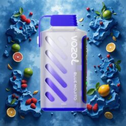 VOZOL Gear Power 20000 Puffs Blå Mojito med Dual Mesh Coil og Full Screen Display