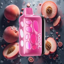 VOZOL RAVE 40000 Engangsvape Fersken Is 1000mAh Batteri 80% Ladet på 20 Min